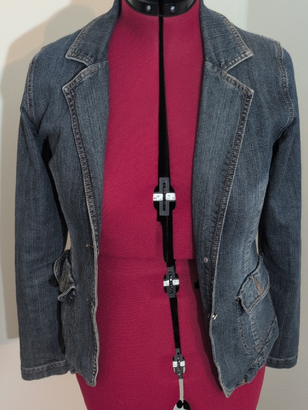 Fylo By Nylo | Women's Denim Blazer Jacket in Blue